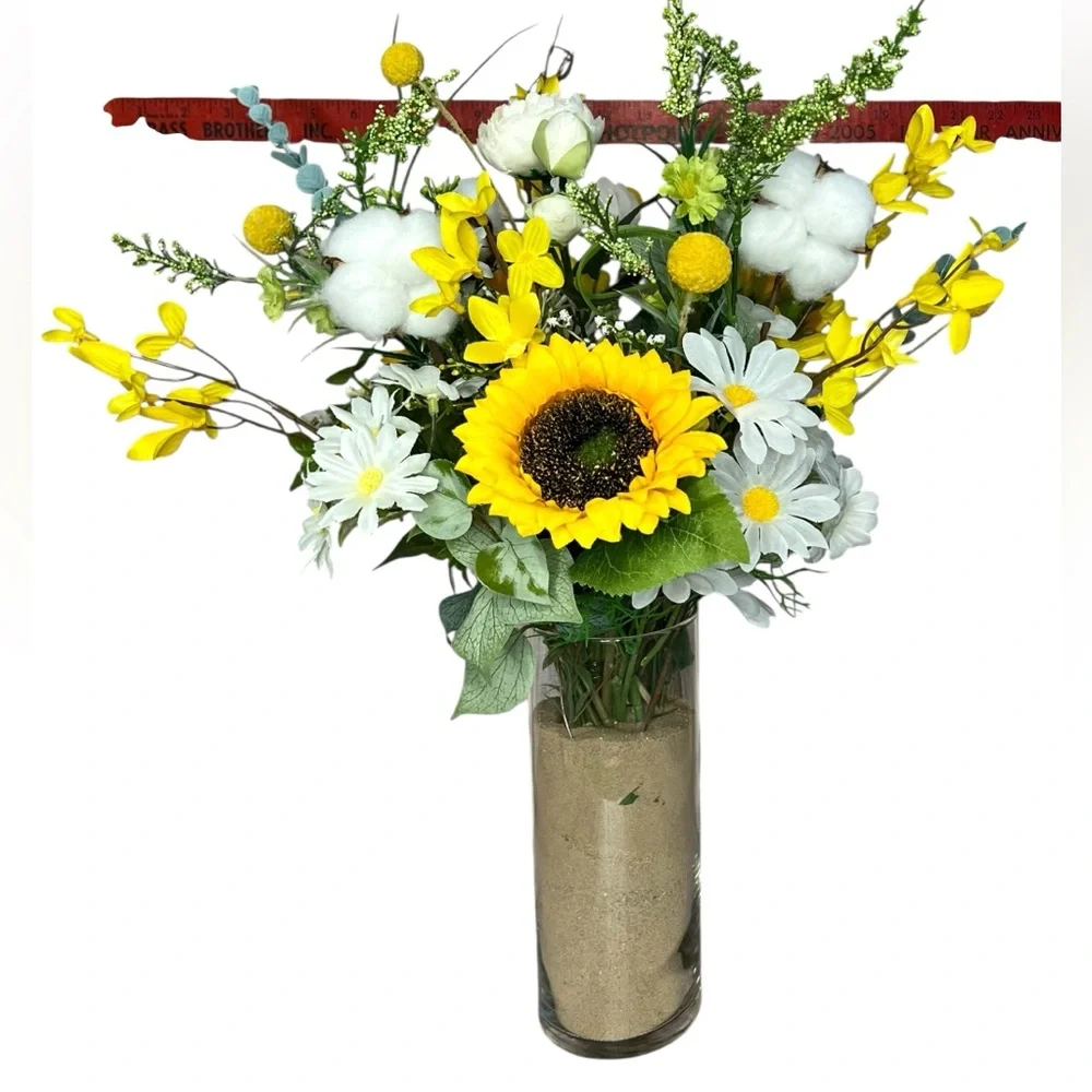 Sunflower Daisy Eucalyptus‎ Floral Arrangement Baby Wedding Birthday Reunion FL5